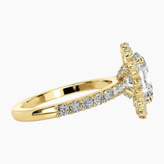 Eternal Radiance 2CT Oval Cut Hidden Halo Moissanite Engagement Ring