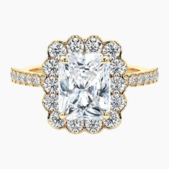 Lumière Blossom 0.8 Carat Radiant Cut Moissanite Ring
