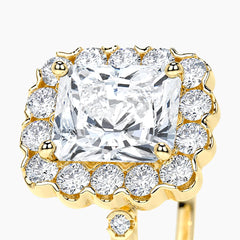 Lumière Blossom 0.8 Carat Radiant Cut Moissanite Ring