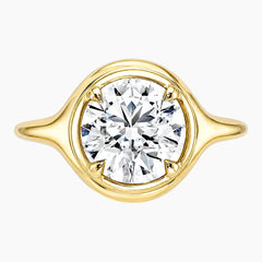 Lumière Éternelle 2 Carat Round Cut Moissanite Ring