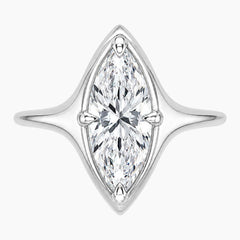 Lumière Éternel 2 Carat Marquise Moissanite Solitaire Ring