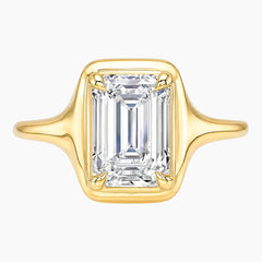Lumière Éternel 3 Carat Emerald Cut Moissanite Solitaire Ring