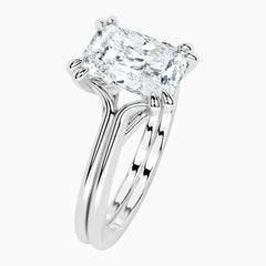 Éclat Lumière 2 Carat Radiant Cut Double Shank Moissanite Ring