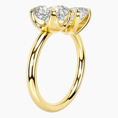 Lumière 2 Carat Emerald Cut & 2 Carat Cushion Toi et Moi Moissanite Ring