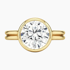 Aurelia Lumière 2 Carat Round Cut Moissanite Double Band Ring