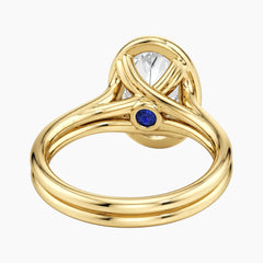 Aurelia Lumière 2 Carat Oval Cut Moissanite Double Band Ring