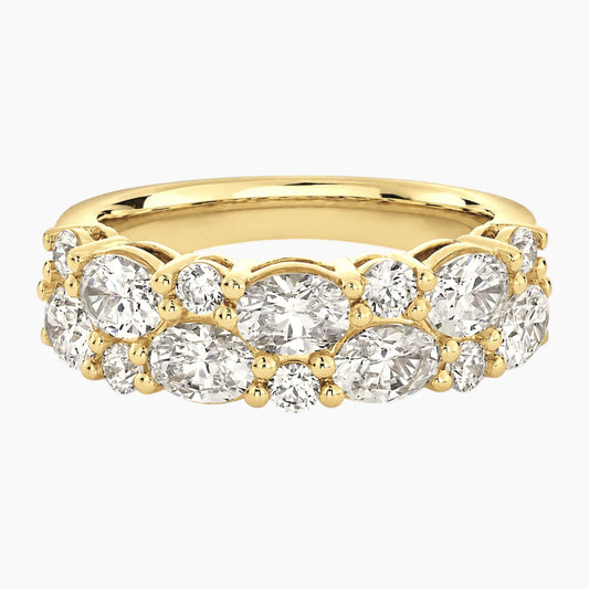 The Aurelia Celestial Cascade Moissanite Cluster Band