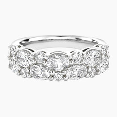 The Aurelia Celestial Cascade Moissanite Cluster Band