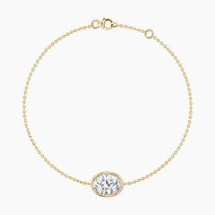 Aurevielle Bezel Oval Cut Solitaire Moissanite Bracelet