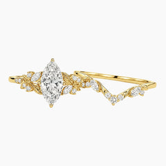Aurellia Leafy Vine Moissanite Ring Set
