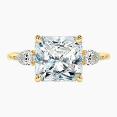 Céliane Radiant Three-Stone Moissanite Ring