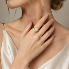 Elowen Radiant Cut 4.5 Carat Bezel Moissanite Ring