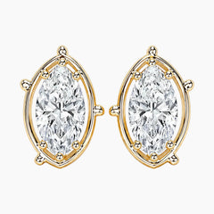 Fleuréa Marquise Moissanite Stud Earrings