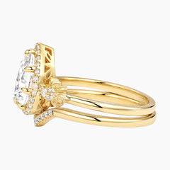 Roselienne Pear-Cut Moissanite Ring Set