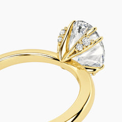Velliane 6 Carat Oval Double-Claw Moissanite Ring
