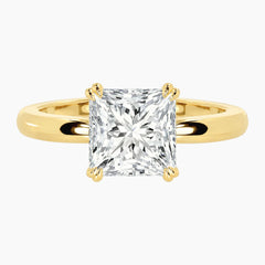 Velliane 4 Carat Princess Double-Claw Moissanite Ring