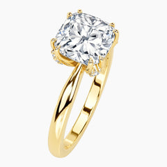 Velliane 3.5 Carat Cushion Double-Claw Moissanite Ring