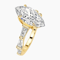 Évelisse Marquise Moissanite Baguette Engagement Ring
