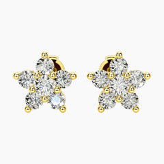 Florélisse Five-Petal Moissanite Stud Earrings