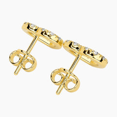 Amourelle Open Heart Moissanite Stud Earrings