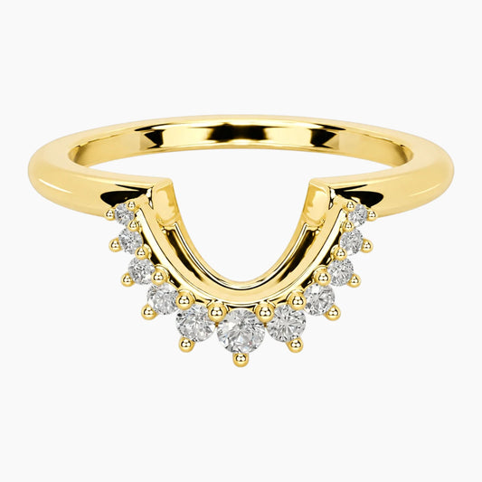 Auréline U-Shaped Moissanite Contour Ring