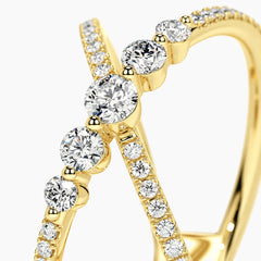 Éloria Round Moissanite X-Crossover Ring