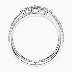 Éloria Round Moissanite X-Crossover Ring