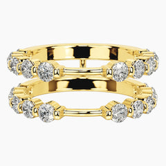 Aurévane Double-Row Moissanite Stacking Ring