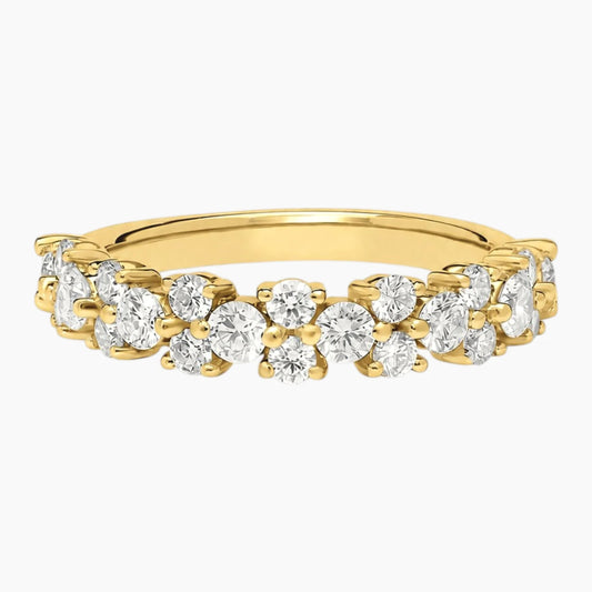 Marivelle Butterfly Cluster Moissanite Wedding Band