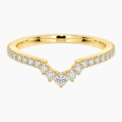 Elarisse V-Shaped Moissanite Band