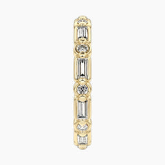 Évalisse Emerald-Cut & Round Moissanite Eternity Band