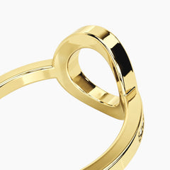 Lumévia Oval Outline Pavé Moissanite Ring