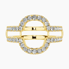 Solévienne Double Halo Openwork Moissanite Ring