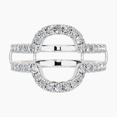 Solévienne Double Halo Openwork Moissanite Ring