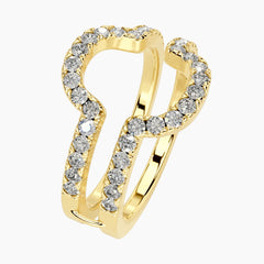 Solévienne Double Halo Openwork Moissanite Ring
