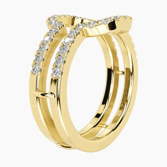 Solévienne Double Halo Openwork Moissanite Ring