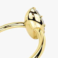 Émbrienne 3 Carat Marquise Claw-Set Moissanite Ring