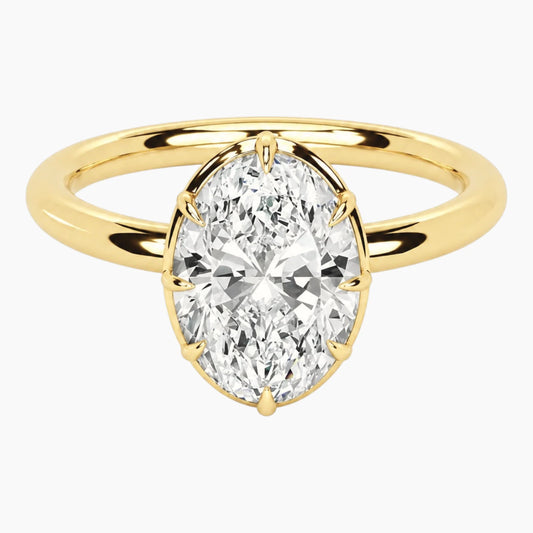 Émbrienne Oval Claw-Set Moissanite Ring