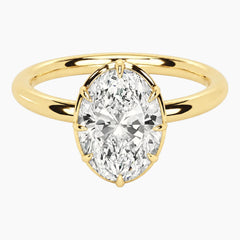 Émbrienne Oval Claw-Set Moissanite Ring