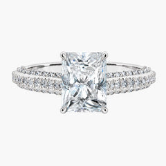 Valentina 2CT Radiant Brilliant Hidden Halo Ring