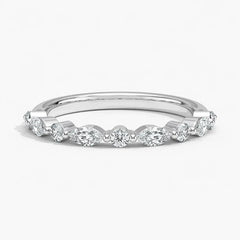 Versailles Half Coverage Lab Moissanite Ring