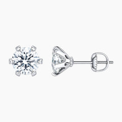 Classic Six-prong Moissanite Stud Earrings