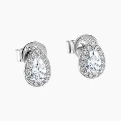 Pear-shaped Moissanite Stud Earrings