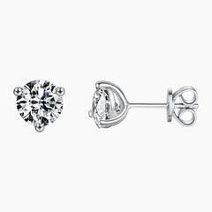 Four-prong Moissanite Stud Earrings