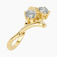 The Toi et Moi Branch 1ct TW Moissanite Two-Stone Ring