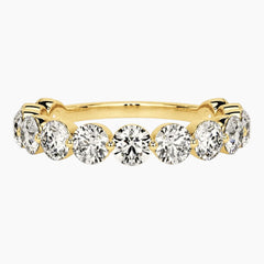 3.5mm Moissanite Eternity Ring 0.2ct Round Cut Stackable Band