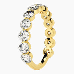 3.5mm Moissanite Eternity Ring 0.2ct Round Cut Stackable Band
