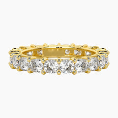 Luxe 3x5mm Emerald Cut Moissanite Statement Eternity Ring