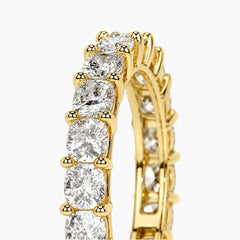 Radiant 3x3mm Cushion Cut Moissanite Eternity Band 0.15ct Glamour Ring