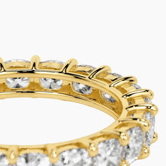 Luxe 3x5mm Emerald Cut Moissanite Statement Eternity Ring